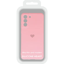 Заредете изображение във визуализатора на галерията – Vennus Silicone Heart Case for Samsung Galaxy S21 FE design 1 pink
