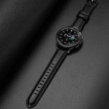 Заредете изображение във визуализатора на галерията – Dux Ducis Leather Strap Strap For Samsung Galaxy Watch / Huawei Watch / Honor Watch (20mm band) Leather Wristband Black (Business Version)

