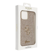 Заредете изображение във визуализатора на галерията – Original faceplate case GUESS GUHCP13XHG4SGD for iPhone 13 Pro Max (Fixed Glitter Big 4G / gold)
