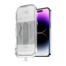 Заредете изображение във визуализатора на галерията – Tempered Glass Full Glue Easy-Stick Box for IPHONE 15 PRO MAX BLACK
