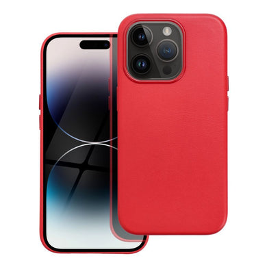 Leather Mag Cover for IPHONE 15 PRO red