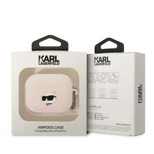 Заредете изображение във визуализатора на галерията – Original case KARL LAGERFELD KLAPRUNCHP for Apple Airpods Pro (3D Sil NFT Choupette / pink)
