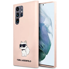 Заредете изображение във визуализатора на галерията – Karl Lagerfeld Silicone Choupette case for Samsung Galaxy S24 Ultra - pink
