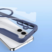 Заредете изображение във визуализатора на галерията – Dux Ducis Skin X Pro case for Samsung S24+ with magnetic ring and flap - blue
