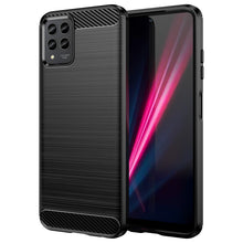 Заредете изображение във визуализатора на галерията – Carbon Case case for T-Mobile Revvl 6 Pro 5G flexible silicone carbon cover black
