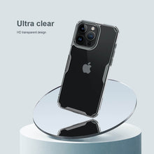 Заредете изображение във визуализатора на галерията – Nillkin Nature Pro TPU Case for Iphone 15 Pro Max transparent-blue
