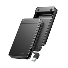 Заредете изображение във визуализатора на галерията – Ugreen pocket SSD / HDD enclosure 2.5'' SATA built-in USB-A cable black (CM352)
