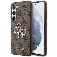 Заредете изображение във визуализатора на галерията – Guess GUHCS23M4GMGBR S23+ S916 brown/brown hardcase 4G Big Metal Logo

