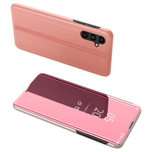 Заредете изображение във визуализатора на галерията – Clear View Case for Samsung Galaxy A54 5G flip cover pink
