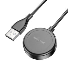 Заредете изображение във визуализатора на галерията – Borofone Wireless induction charger BQ24 SAM smartwatch 2,5W black
