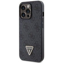Заредете изображение във визуализатора на галерията – Original faceplate case GUESS GUHCP13LP4TDSCPK for iPhone 13 PRO (Metal Logo Starss Crossbody / black)
