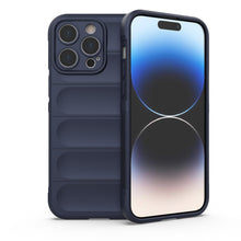 Заредете изображение във визуализатора на галерията – Magic Shield Case case for iPhone 14 Pro Max flexible armored dark blue cover
