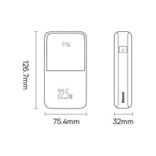 Заредете изображение във визуализатора на галерията – Baseus Baseus Pro 20000mAh 22.5W Blue Powerbank with USB Type A - USB Type C 3A 0.3m cable (PPBD040303)
