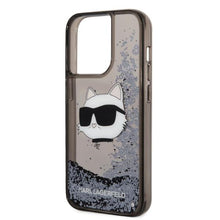 Заредете изображение във визуализатора на галерията – Karl Lagerfeld KLHCP14XLNCHCK iPhone 14 Pro Max 6.7" black/black hardcase Glitter Choupette Head
