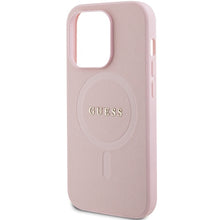 Заредете изображение във визуализатора на галерията – Original Case GUESS hardcase Saffiano MagSafe GUHMP13LPSAHMCP for Iphone 13 Pro pink
