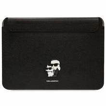 Заредете изображение във визуализатора на галерията – Original KARL LAGERFELD Laptop Sleeve Saffiano Karl&amp;Choupette KLCS14SAKCPMK 14 inches black
