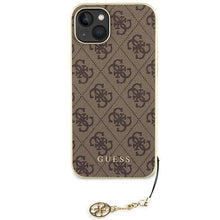 Заредете изображение във визуализатора на галерията – Guess GUHCP15SGF4GBR iPhone 15 6.1" brown/brown hardcase 4G Charms Collection
