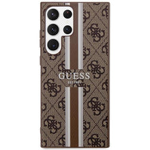 Заредете изображение във визуализатора на галерията – Guess GUHCS23LP4RPSW S23 Ultra S918 brown/brown hardcase 4G Printed Stripe
