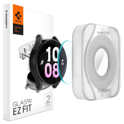 Tempered glass spigen glas.tr ”ez-fit” 2-pack for samsung galaxy watch 5 pro ( 45 mm ) - TopMag