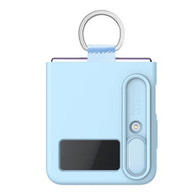 Заредете изображение във визуализатора на галерията – Nillkin CamShield Silky Silicone Case for Samsung Galaxy Z Flip 4 Silicone Cover with Camera Protector Blue
