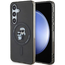 Заредете изображение във визуализатора на галерията – Karl Lagerfeld IML Karl&amp;Choupette MagSafe case for Samsung Galaxy S24 - black

