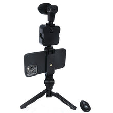 Заредете изображение във визуализатора на галерията – Combo selfie with tripod for live broadcast with LED flash and micro and remote control AY-49
