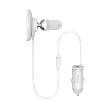 Заредете изображение във визуализатора на галерията – Baseus wireless car charger with MagSafe 15W holder for air vent + USB-A 25W white (CW01)
