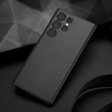 Заредете изображение във визуализатора на галерията – Dux Ducis Grit case for Samsung Galaxy S23 Ultra elegant cover made of artificial leather MagSafe black
