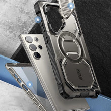 Заредете изображение във визуализатора на галерията – IBLSN Armorbox Mag Supcase Case with MagSafe for Samsung Galaxy S24 Ultra - Gray
