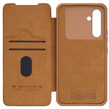 Заредете изображение във визуализатора на галерията – Nillkin Qin Leather Pro Case for Samsung Galaxy A54 5G Flip Cover Camera Cover Brown
