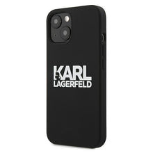 Заредете изображение във визуализатора на галерията – Karl Lagerfeld KLHCP13SSLKLRBK iPhone 13 mini 5,4" Silicone Stack Logo czarny/black
