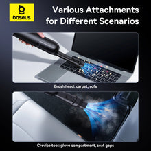 Заредете изображение във визуализатора на галерията – Baseus A0 Pro 4000Pa HEPA wireless car vacuum cleaner - black
