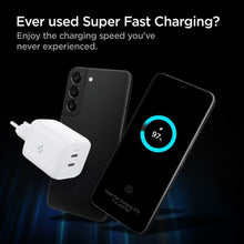 Заредете изображение във визуализатора на галерията – Spigen PE2106EU POWERARC 2-PORT NETWORK CHARGER PD65W WHITE

