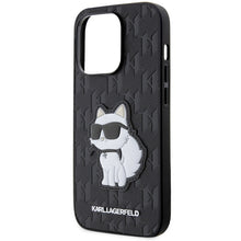 Заредете изображение във визуализатора на галерията – Original Pouch KARL LAGERFELD Saffiano Monogram Choupette KLHCP14LSAKHPCK for Iphone 14 Pro Black
