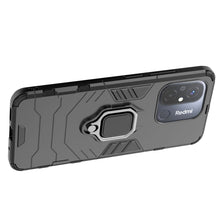 Заредете изображение във визуализатора на галерията – Ring Armor Case for Xiaomi Redmi 11A / Poco C55 / Redmi 12C Armor Cover Magnetic Holder Ring Black
