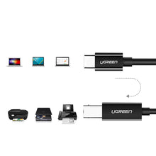 Заредете изображение във визуализатора на галерията – Ugreen printer cable USB-C - USB-B 480Mb/s 2m black (US241)
