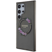 Заредете изображение във визуализатора на галерията – Guess IML Flowers Wreath MagSafe case for Samsung Galaxy S24 Ultra - black
