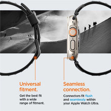 Заредете изображение във визуализатора на галерията – Spigen Rugged Band for Apple Watch 4/5/6/7/8/9/SE/Ultra 1/2 (42/44/45/49mm) - matte black

