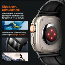 Заредете изображение във визуализатора на галерията – Spigen Rugged Band for Apple Watch 4/5/6/7/8/9/SE/Ultra 1/2 (42/44/45/49mm) - matte black
