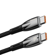 Заредете изображение във визуализатора на галерията – Baseus Glimmer Series cable with fast charging USB-C 480Mb/s PD 100W 1m black
