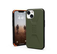 Заредете изображение във визуализатора на галерията – ( uag ) urban armor gear civilian гръб за  iphone 13 / 14 green
