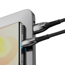 Заредете изображение във визуализатора на галерията – Baseus Glimmer Series fast charging cable USB-A - USB-C 100W 480Mbps 1m black
