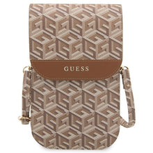 Заредете изображение във визуализатора на галерията – Original GUESS Handbag GCube Stripe GUWBHGCFSEW brown
