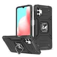 Заредете изображение във визуализатора на галерията – Wozinsky Ring Armor Case Kickstand Tough Rugged Cover for Samsung Galaxy A32 4G black
