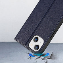 Заредете изображение във визуализатора на галерията – Dux Ducis Skin X2 case for iPhone 14 case with magnetic flap blue
