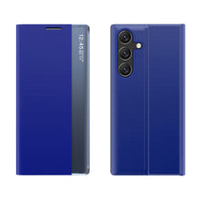 Заредете изображение във визуализатора на галерията – New Sleep Case for Samsung Galaxy A24 4G cover with flip stand blue
