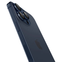 Заредете изображение във визуализатора на галерията – Spigen Optik.tR EZ Fit Camera Protector for iPhone 14 Pro / Pro Max / 15 Pro / Pro Max - Titanium Blue 2 pcs.
