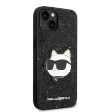 Заредете изображение във визуализатора на галерията – Karl Lagerfeld KLHCP14MG2CPK iPhone 14 Plus 6.7" black/black hardcase Glitter Choupette Patch
