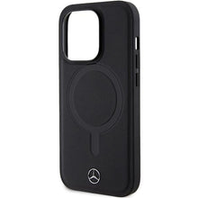Заредете изображение във визуализатора на галерията – Mercedes MEHMP14X23RCMK case for iPhone 14 Pro Max 6.7" - black Smooth Leather MagSafe
