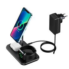 Заредете изображение във визуализатора на галерията – Choetech MFM MFi charger/inductive charging station 3in1 iPhone 12/13/14, AirPods Pro, Apple Watch gray (T589-F)
